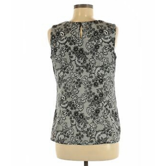 Worthington black white lace sleeveless top XL - Picture 2 of 6